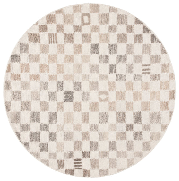 Safavieh Ebony Hand-tufted Wool Area Rug – Elegant Natural Beige, Luxury Comfort For Any Home Decor Style Natural ,Beige Wool Pile Ebn505a-6sq