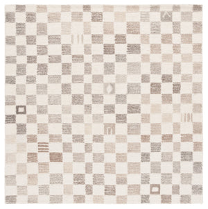 Safavieh Ebony Hand-tufted Wool Area Rug – Elegant Natural Beige, Luxury Comfort For Any Home Decor Style Natural ,Beige Wool Pile Ebn505a-6sq