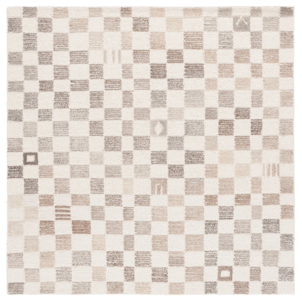 Safavieh Ebony Hand-tufted Wool Area Rug – Elegant Natural Beige, Luxury Comfort For Any Home Decor Style Natural ,Beige Wool Pile Ebn505a-6sq