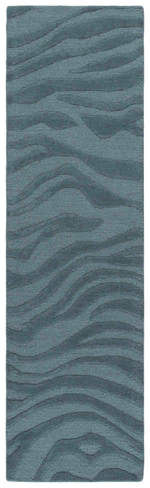 Safavieh Ebony Hand-Tufted Round Blue Area Rug, Wool-Blend 3/8" Pile For Living Rooms & Bedrooms, Elegant 6'-0" x 6'-0" EBN506M-6R