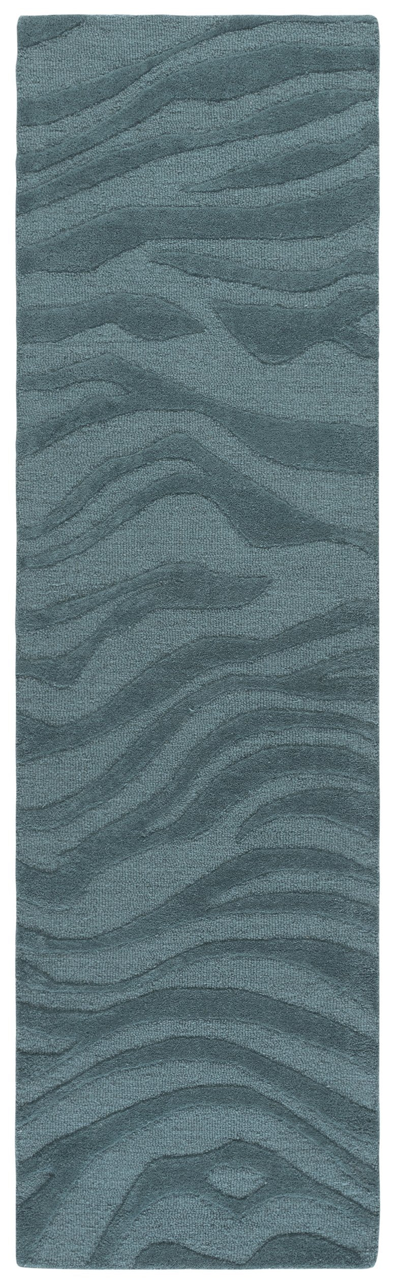 Safavieh Ebony Hand-Tufted Blue Wool-Viscose Area Rug — Low Profile, Soft Durable Pile For Modern Homes 5'-0" x 8'-0" EBN506M-5