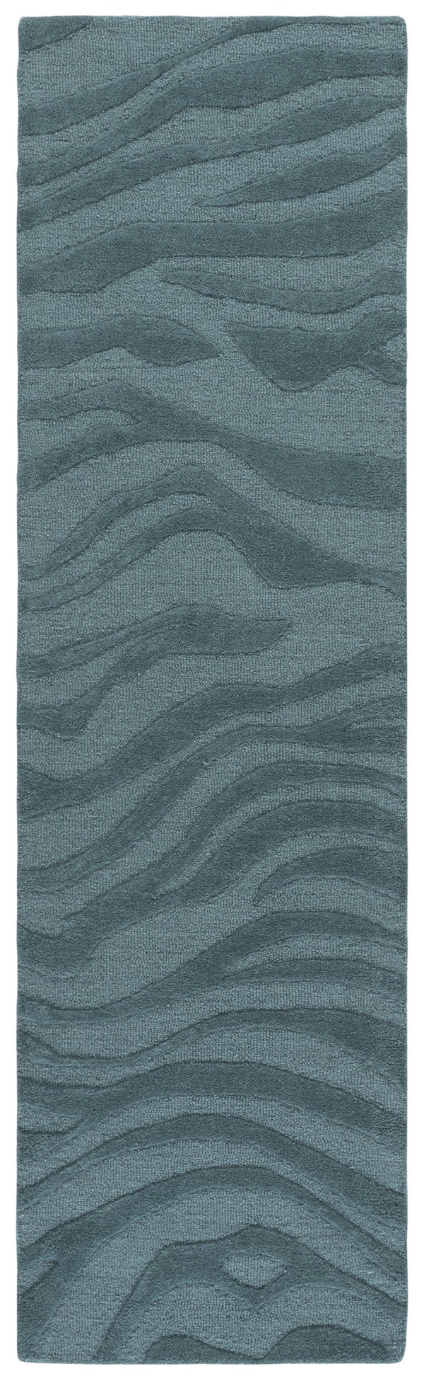 Safavieh Ebony Hand-Tufted Blue Wool-Viscose Area Rug — Low Profile, Soft Durable Pile For Modern Homes 5'-0" x 8'-0" EBN506M-5