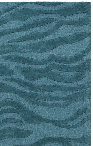 Safavieh Ebony Hand-Tufted Round Blue Area Rug, Wool-Blend 3/8" Pile For Living Rooms & Bedrooms, Elegant 6'-0" x 6'-0" EBN506M-6R
