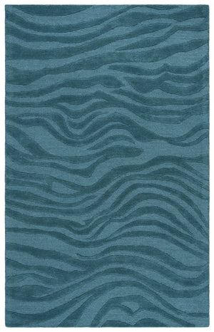 Safavieh Ebony Hand-Tufted Blue Runner Rug — Wool-Viscose Blend, Low Pile, Durable Elegance For Hallways 2'-3" x 8'-0" EBN506M-28