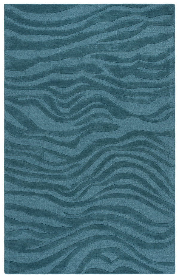 Safavieh Ebony Hand-Tufted Blue Runner Rug — Wool-Viscose Blend, Low Pile, Durable Elegance For Hallways 2'-3" x 8'-0" EBN506M-28