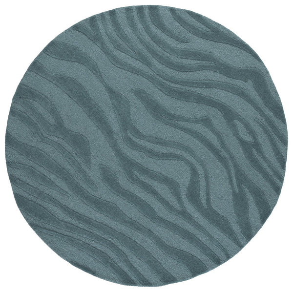 Safavieh Ebony Hand-Tufted Blue Wool-Viscose Area Rug — Low Profile, Subtle Sheen, Artisanal Quality For Living Rooms 4'-0" x 6'-0" EBN506M-4