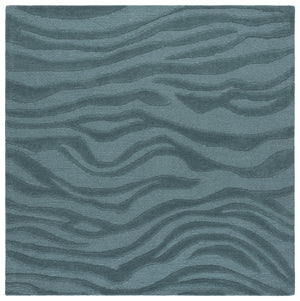 Safavieh Ebony Hand-Tufted Blue Wool-Viscose Rug — Plush Low-Pile Luxury Accent For Living Rooms & Bedsides 6'-0" x 6'-0" EBN506M-6SQ