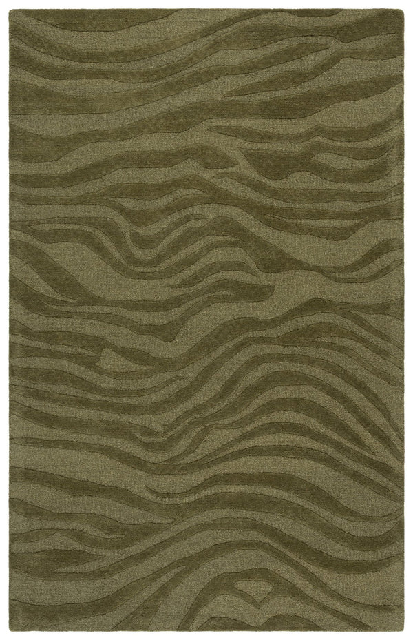 Safavieh Ebony Hand-Tufted Green Wool-Viscose Rug — Low-Profile, Soft Durable Accent For Modern Homes 3'-0" x 5'-0" EBN506Y-3