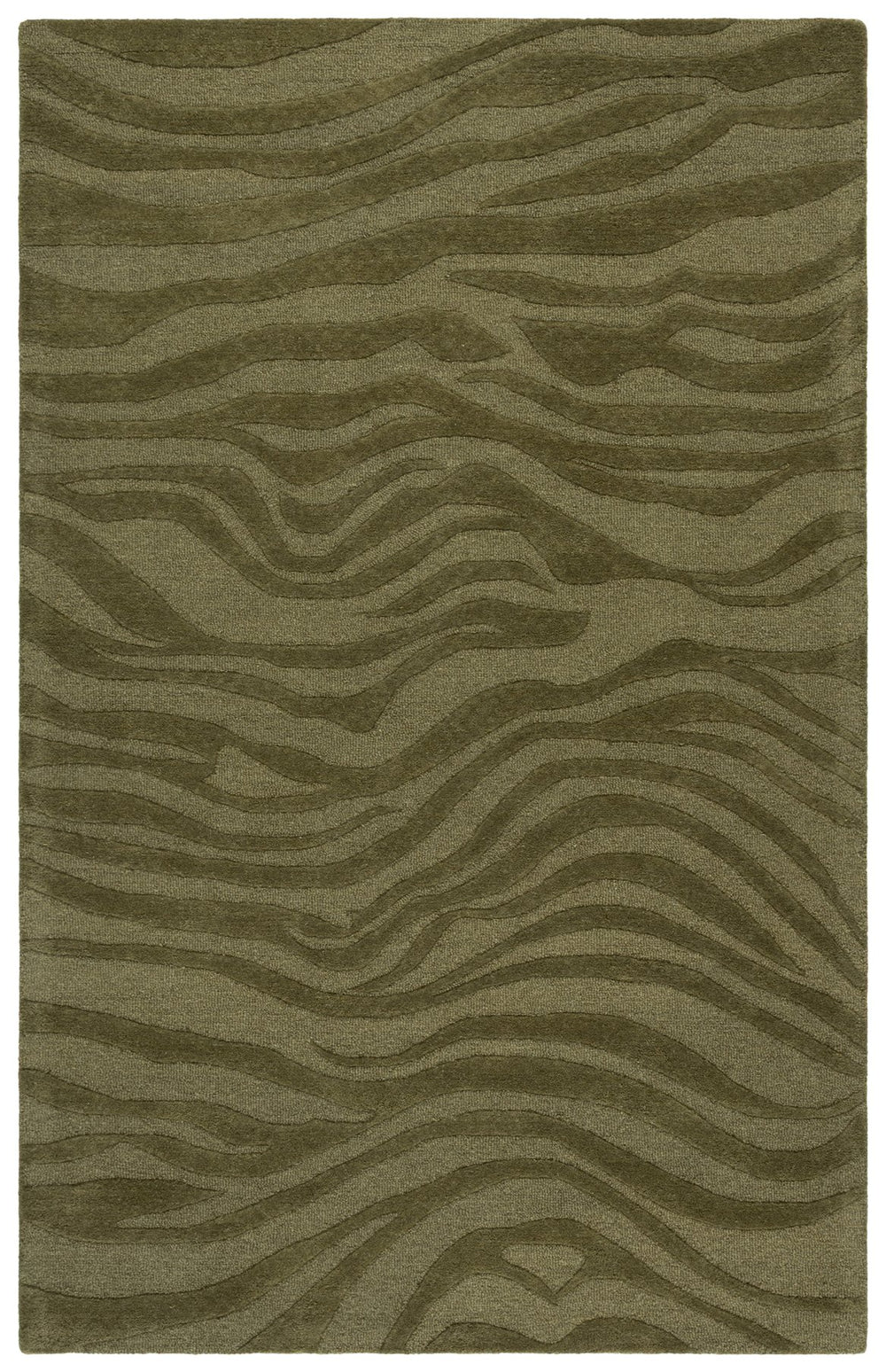 Safavieh Ebony Hand-Tufted Round Green Area Rug — Wool-Viscose Low-Pile Comfort With Subtle Sheen, India Crafted 6'-0" x 6'-0" EBN506Y-6R
