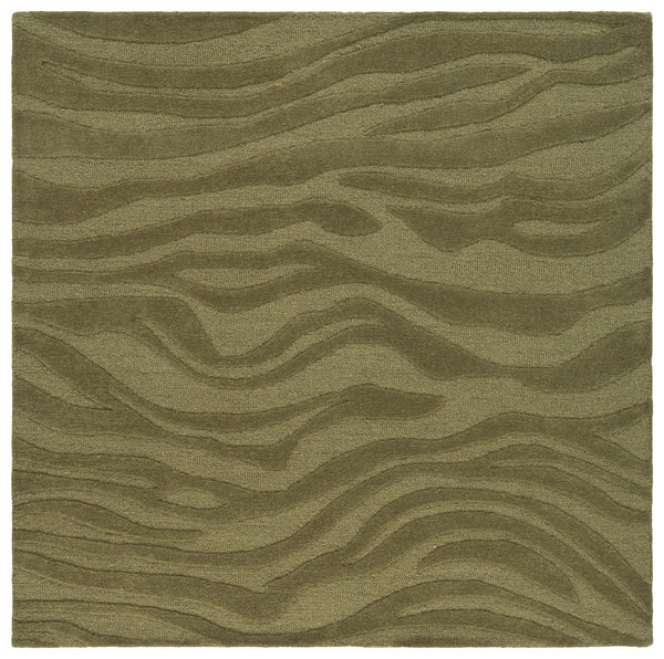 Safavieh Ebony Hand‑Tufted Green Wool‑Viscose Rug — Low‑Profile 3/8" Pile, Subtle Sheen, Modern & Classic Appeal 9'-0" x 12'-0" EBN506Y-9