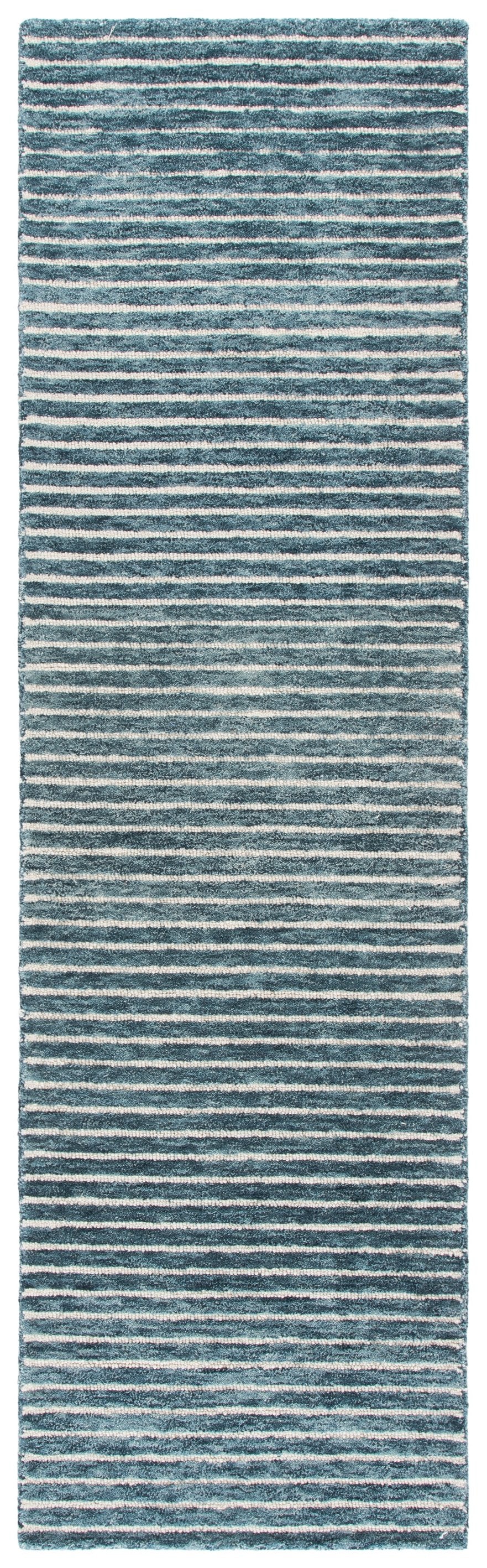Safavieh Ebony Hand-Tufted Wool Rug In Serene Blue — Low-Profile, Durable Luxury For Living Rooms & Beds 5'-0" x 8'-0" EBN507M-5