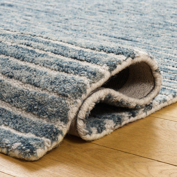 Safavieh Ebony Hand-Tufted Wool Rug In Serene Blue — Low-Profile, Durable Luxury For Living Rooms & Beds 5'-0" x 8'-0" EBN507M-5