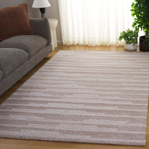 Safavieh Ebony Hand-tufted Area Rug - Luxurious Wool Blend With Striped Design For Timeless Home Elegance Beige ,Ivory 80% Wool % 20% Cotton Ebn526b-9