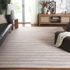 Safavieh Ebony Hand-tufted Area Rug - Luxurious Wool Blend With Striped Design For Timeless Home Elegance Beige ,Ivory 80% Wool % 20% Cotton Ebn526b-9