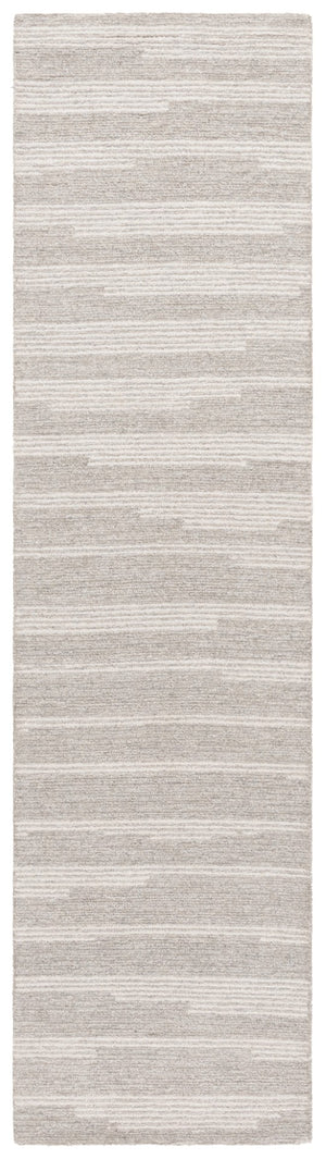 Safavieh Ebony Hand-tufted Area Rug - Luxurious Wool Blend With Striped Design For Timeless Home Elegance Grey ,Ivory 80% Wool % 20% Cotton Ebn526f-4