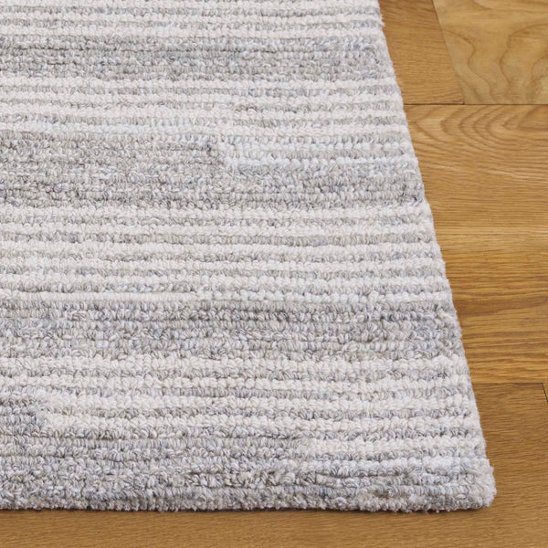 Safavieh Ebony Hand Tufted Area Rug - Luxurious Runner For Hallways, Crafted In India With Premium Materials Grey ,Ivory 80% Wool % 20% Cotton Ebn526f-5