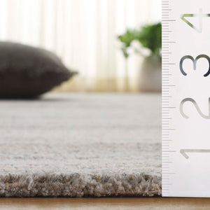 Safavieh Ebony Hand Tufted Area Rug - Luxurious Runner For Hallways, Crafted In India With Premium Materials Grey ,Ivory 80% Wool % 20% Cotton Ebn526f-5