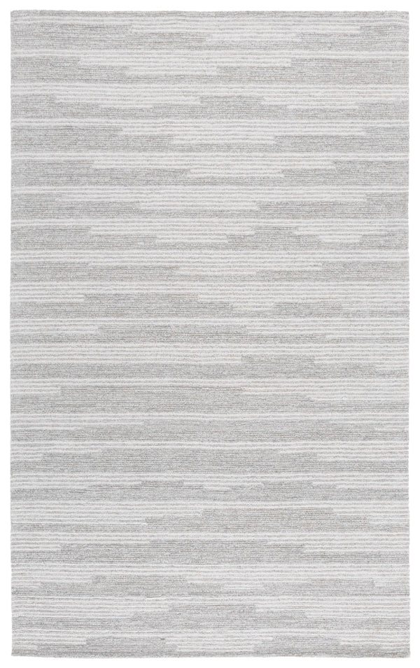 Safavieh Ebony Hand-tufted Area Rug - Luxurious Wool Blend With Striped Design For Timeless Home Elegance Grey ,Ivory 80% Wool % 20% Cotton Ebn526f-4
