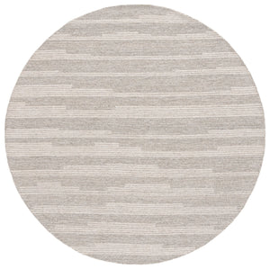 Safavieh Ebony Hand Tufted Area Rug - Luxurious Runner For Hallways, Crafted In India With Premium Materials Grey ,Ivory 80% Wool % 20% Cotton Ebn526f-6r