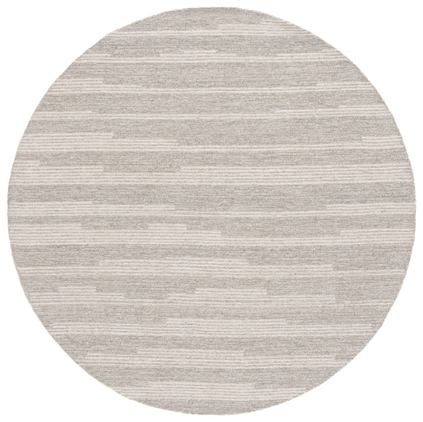 Safavieh Ebony Hand Tufted Area Rug - Luxurious Runner For Hallways, Crafted In India With Premium Materials Grey ,Ivory 80% Wool % 20% Cotton Ebn526f-6r