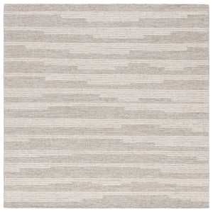 Safavieh Ebony Hand Tufted Area Rug - Luxurious Runner For Hallways, Crafted In India With Premium Materials Grey ,Ivory 80% Wool % 20% Cotton Ebn526f-6sq