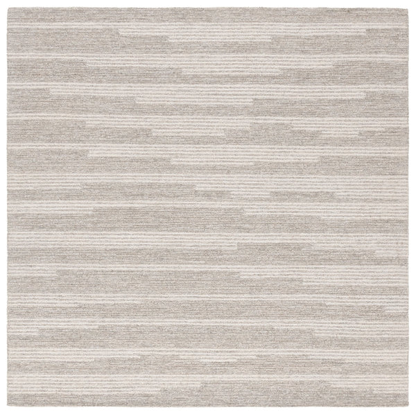 Safavieh Ebony Hand Tufted Area Rug - Luxurious Runner For Hallways, Crafted In India With Premium Materials Grey ,Ivory 80% Wool % 20% Cotton Ebn526f-6sq