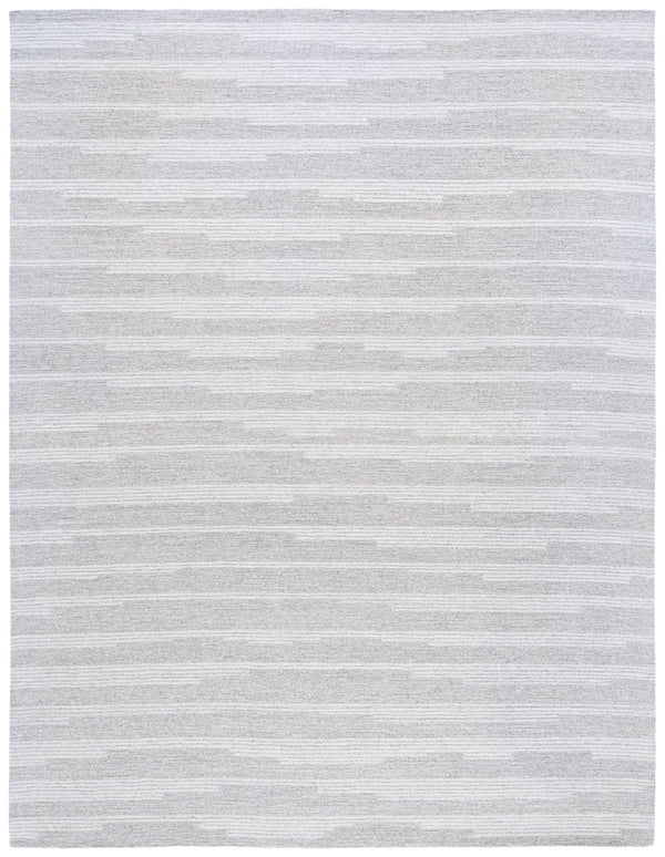 Safavieh Ebony Hand Tufted Area Rug - Luxurious Runner For Hallways, Crafted In India With Premium Materials Grey ,Ivory 80% Wool % 20% Cotton Ebn526f-8