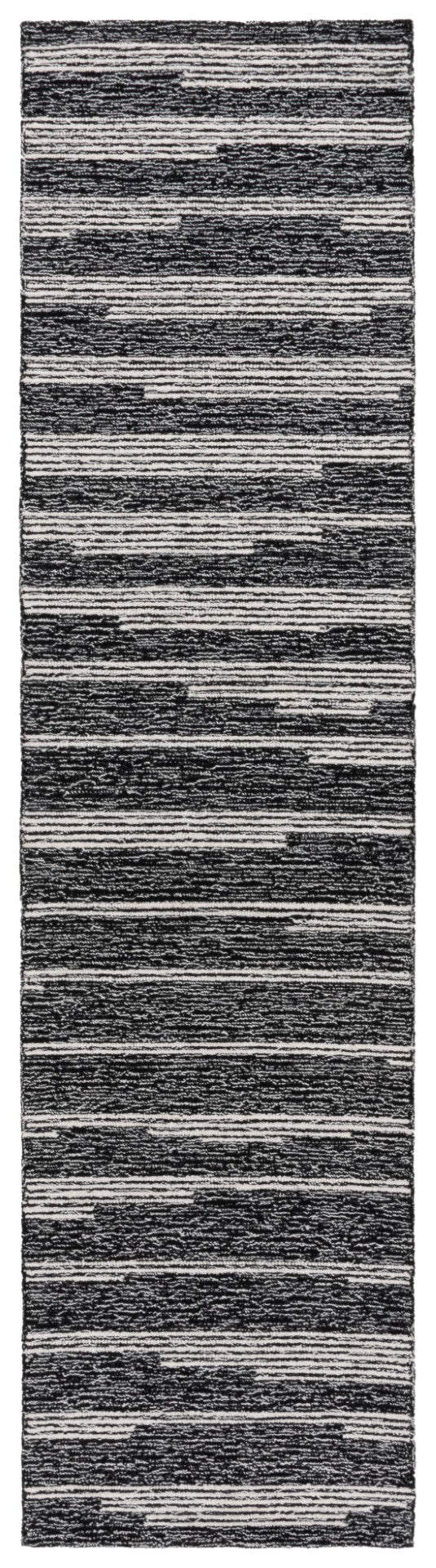 Safavieh Ebony Hand-tufted Area Rug - Luxurious Wool Blend With Striped Design For Timeless Home Elegance Black ,Ivory 80% Wool % 20% Cotton Ebn526z-6