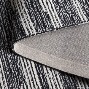 Safavieh Ebony Hand-tufted Area Rug - Luxurious Wool Blend With Striped Design For Timeless Home Elegance Black ,Ivory 80% Wool % 20% Cotton Ebn526z-6