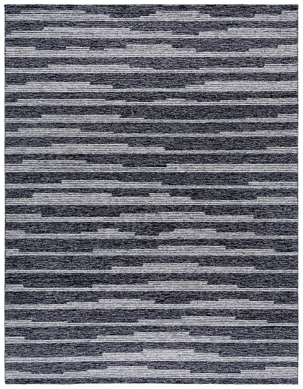 Safavieh Ebony Hand-tufted Area Rug - Luxurious Wool Blend With Striped Design For Timeless Home Elegance Black ,Ivory 80% Wool % 20% Cotton Ebn526z-6