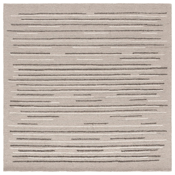 Safavieh Ebony Hand-tufted Runner Rug - Luxurious Gray And Black Design For Stylish Hallways And Spaces Grey ,Black 80% Wool % 20% Cotton Ebn527f-6sq