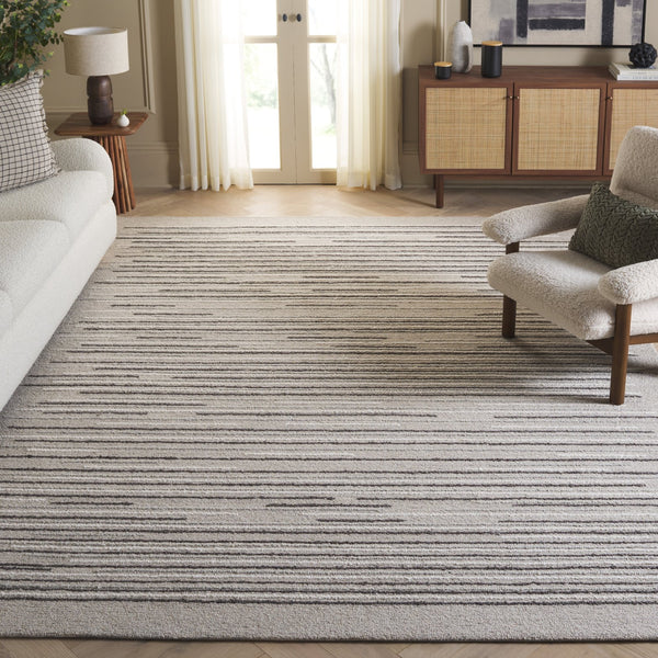 Safavieh Ebony Hand-tufted Runner Rug - Luxurious Gray And Black Design For Stylish Hallways And Spaces Grey ,Black 80% Wool % 20% Cotton Ebn527f-8