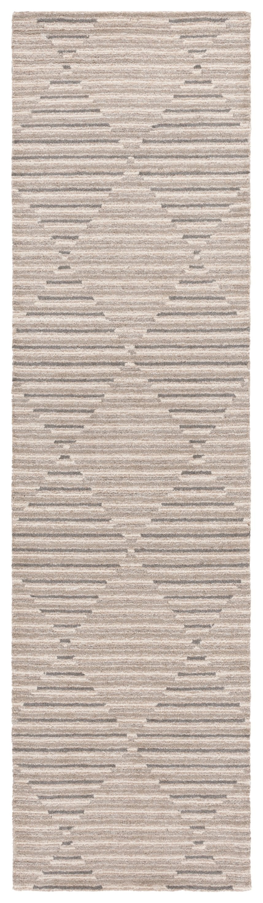 Safavieh Ebony Hand-tufted Runner Rug - Elegant Wool & Cotton Blend With Striped Motifs For Timeless Style Beige ,Ivory 80% Wool % 20% Cotton Ebn528b-29