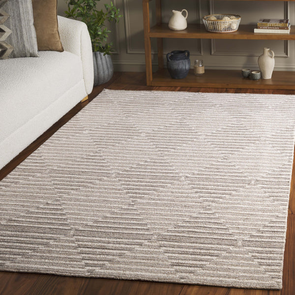 Safavieh Ebony Hand-tufted Runner Rug - Elegant Wool & Cotton Blend With Striped Motifs For Timeless Style Beige ,Ivory 80% Wool % 20% Cotton Ebn528b-5