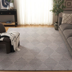 Safavieh Ebony Hand-tufted Area Rug - Luxurious Wool Blend With Elegant Diamond Motifs For Home Decor Style Beige ,Ivory 80% Wool % 20% Cotton Ebn528b-9