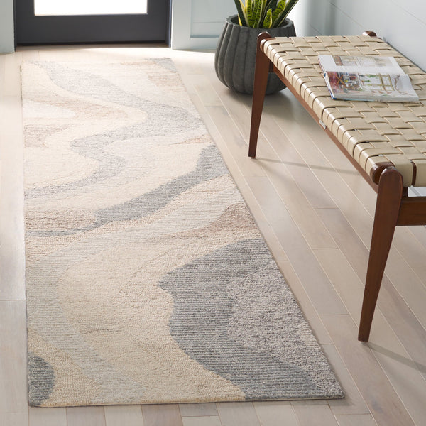 Safavieh Ebony Hand-tufted Runner Rug - Luxurious Wool Blend With Serene Organic Patterns For Elegant Spaces Beige ,Ivory 80% Wool % 20% Cotton Ebn529b-29