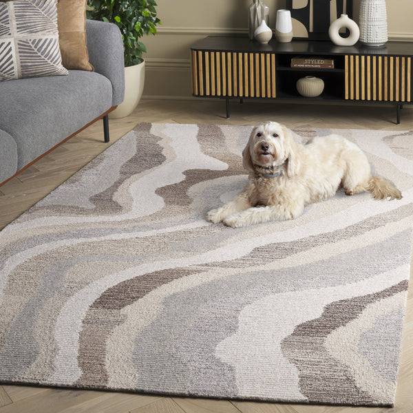 Safavieh Ebony Hand-tufted Runner Rug - Luxurious Wool Blend With Serene Organic Patterns For Elegant Spaces Beige ,Ivory 80% Wool % 20% Cotton Ebn529b-5