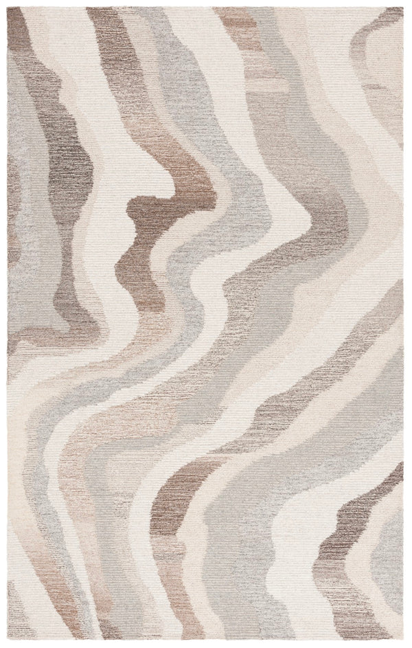 Safavieh Ebony Handcrafted Area Rug - Elegant Wool Blend With Organic Patterns For Luxurious Home Décor Beige ,Ivory 80% Wool % 20% Cotton Ebn529b-6