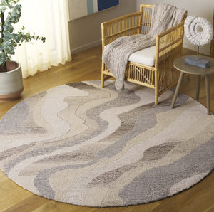 Safavieh Ebony Hand-tufted Runner Rug - Luxurious Wool Blend With Serene Organic Patterns For Elegant Spaces Beige ,Ivory 80% Wool % 20% Cotton Ebn529b-6r