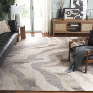 Safavieh Ebony Handcrafted Area Rug - Elegant Wool Blend With Organic Patterns For Luxurious Home Décor Beige ,Ivory 80% Wool % 20% Cotton Ebn529b-6