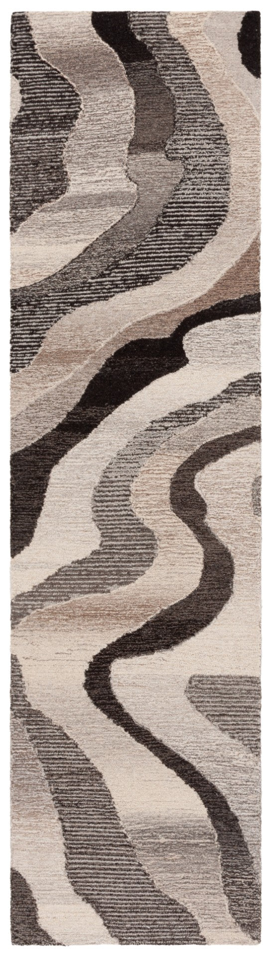 Safavieh Ebony Handcrafted Area Rug - Elegant Wool Blend With Organic Patterns For Luxurious Home Décor Grey ,Ivory 80% Wool % 20% Cotton Ebn529f-9