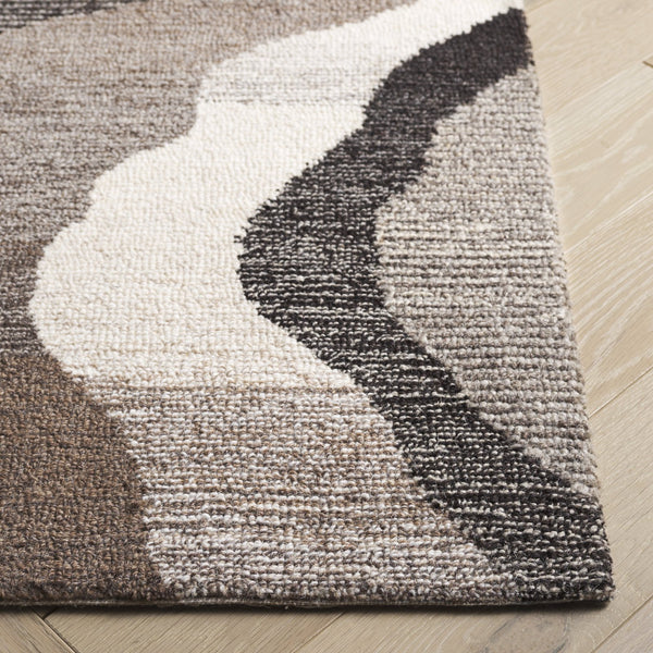 Safavieh Ebony Hand-tufted Runner Rug - Luxurious Wool Blend With Serene Organic Patterns For Elegant Spaces Grey ,Ivory 80% Wool % 20% Cotton Ebn529f-5