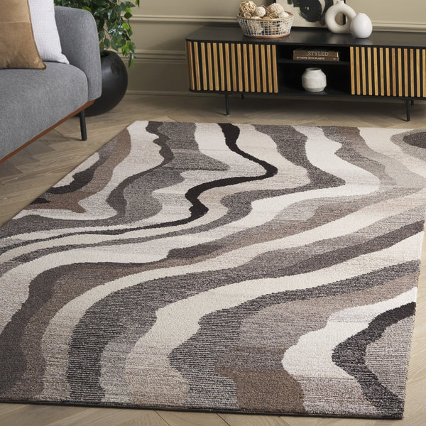 Safavieh Ebony Hand-tufted Runner Rug - Luxurious Wool Blend With Serene Organic Patterns For Elegant Spaces Grey ,Ivory 80% Wool % 20% Cotton Ebn529f-5