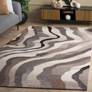 Safavieh Ebony Handcrafted Area Rug - Elegant Wool Blend With Organic Patterns For Luxurious Home Décor Grey ,Ivory 80% Wool % 20% Cotton Ebn529f-9