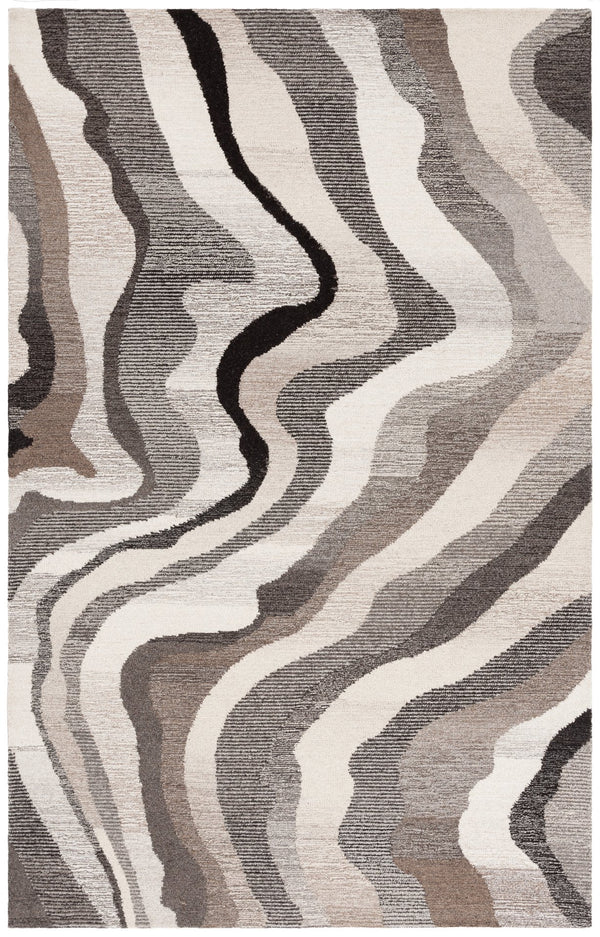 Safavieh Ebony Hand-tufted Runner Rug - Luxurious Wool Blend With Serene Organic Patterns For Elegant Spaces Grey ,Ivory 80% Wool % 20% Cotton Ebn529f-5