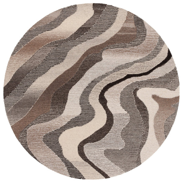 Safavieh Ebony Handcrafted Area Rug - Elegant Wool Blend With Organic Patterns For Luxurious Home Décor Grey ,Ivory 80% Wool % 20% Cotton Ebn529f-9