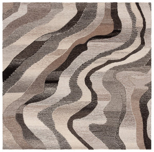 Safavieh Ebony Handcrafted Area Rug - Elegant Wool Blend With Organic Patterns For Luxurious Home Décor Grey ,Ivory 80% Wool % 20% Cotton Ebn529f-9