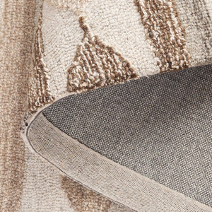 Safavieh Ebony Hand-tufted Runner Rug - Luxurious Wool Blend, Geometric Design For Elegant Home Décor Brown ,Grey 80% Wool % 20% Cotton Ebn530t-5