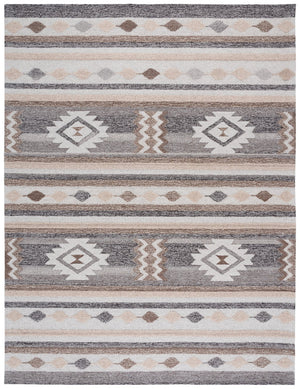 Safavieh Ebony Hand-tufted Runner Rug - Luxurious Wool Blend, Geometric Design For Elegant Home Décor Brown ,Grey 80% Wool % 20% Cotton Ebn530t-8