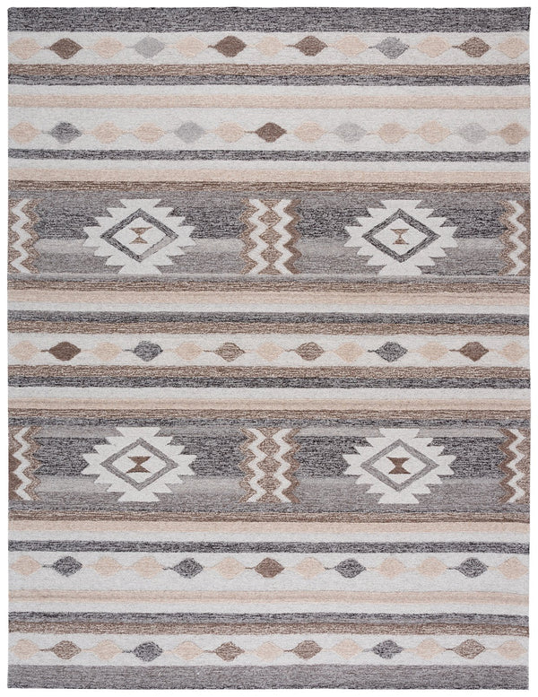Safavieh Ebony Hand-tufted Runner Rug - Luxurious Wool Blend, Geometric Design For Elegant Home Décor Brown ,Grey 80% Wool % 20% Cotton Ebn530t-8